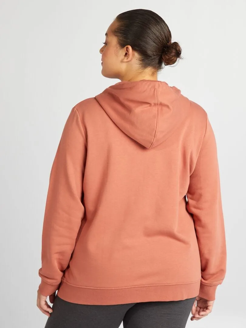 SUDADERA CON CAPUCHA  ROSA