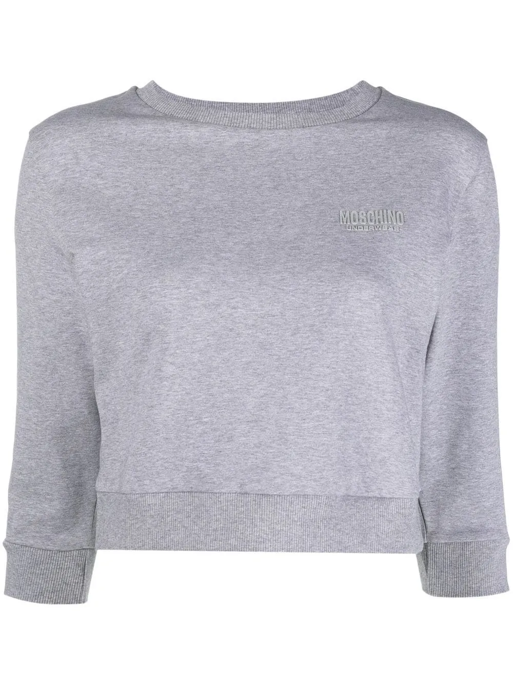 SUDADERA CROP BANDAS GRIS VIGOR