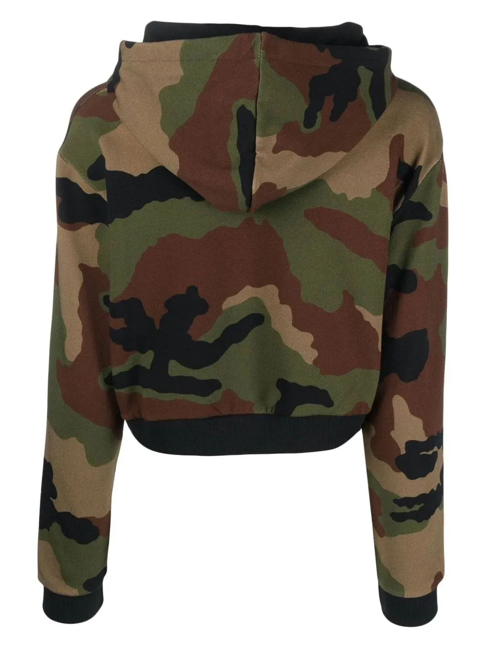SUDADERA CROP CAPUCHA CAMUFLAJE