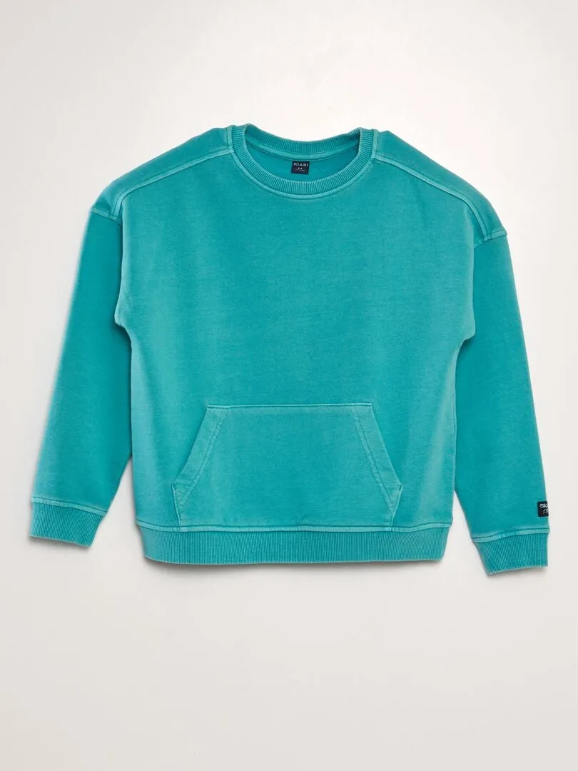 SUDADERA DE CHáNDAL CON BOLSILLO TIPO CANGURO  AZUL