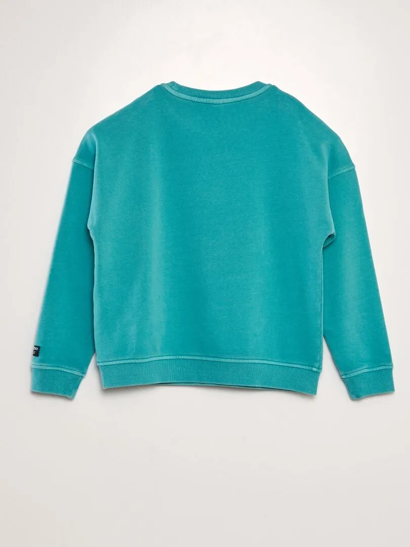 SUDADERA DE CHáNDAL CON BOLSILLO TIPO CANGURO  AZUL