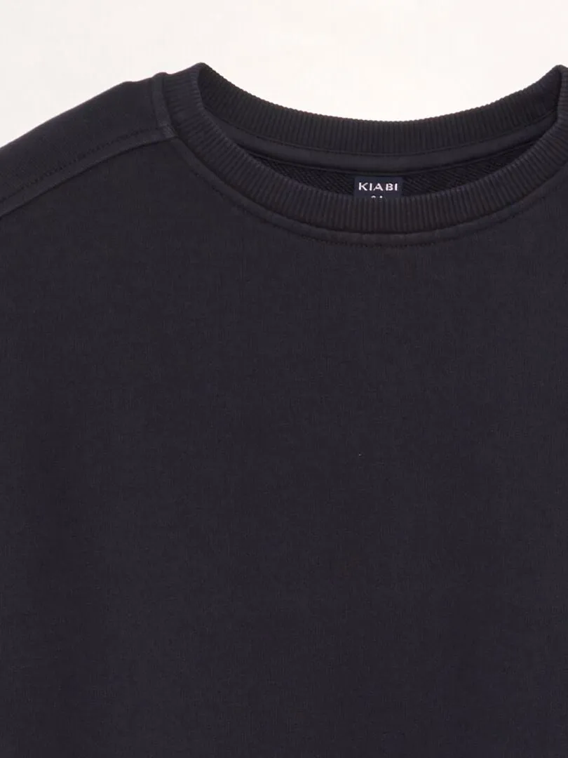SUDADERA DE CHáNDAL CON BOLSILLO TIPO CANGURO  NEGRO