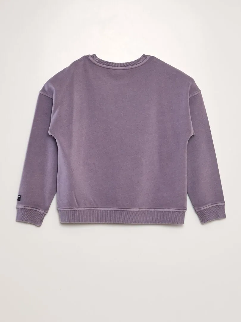SUDADERA DE CHáNDAL CON BOLSILLO TIPO CANGURO  PURPURA