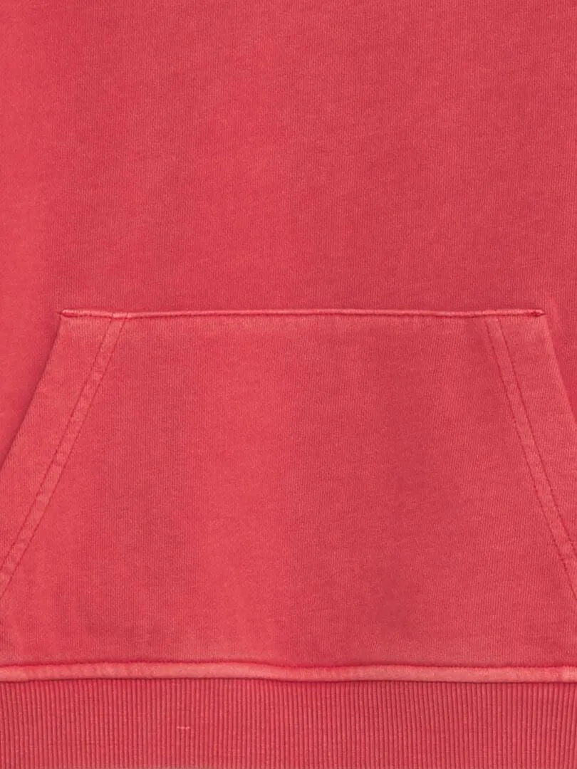 SUDADERA DE CHáNDAL CON BOLSILLO TIPO CANGURO  ROJO