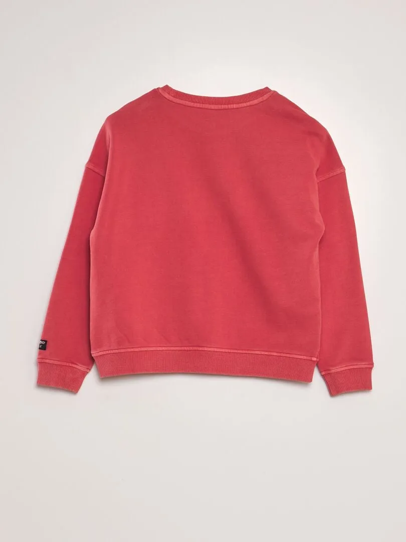 SUDADERA DE CHáNDAL CON BOLSILLO TIPO CANGURO  ROJO