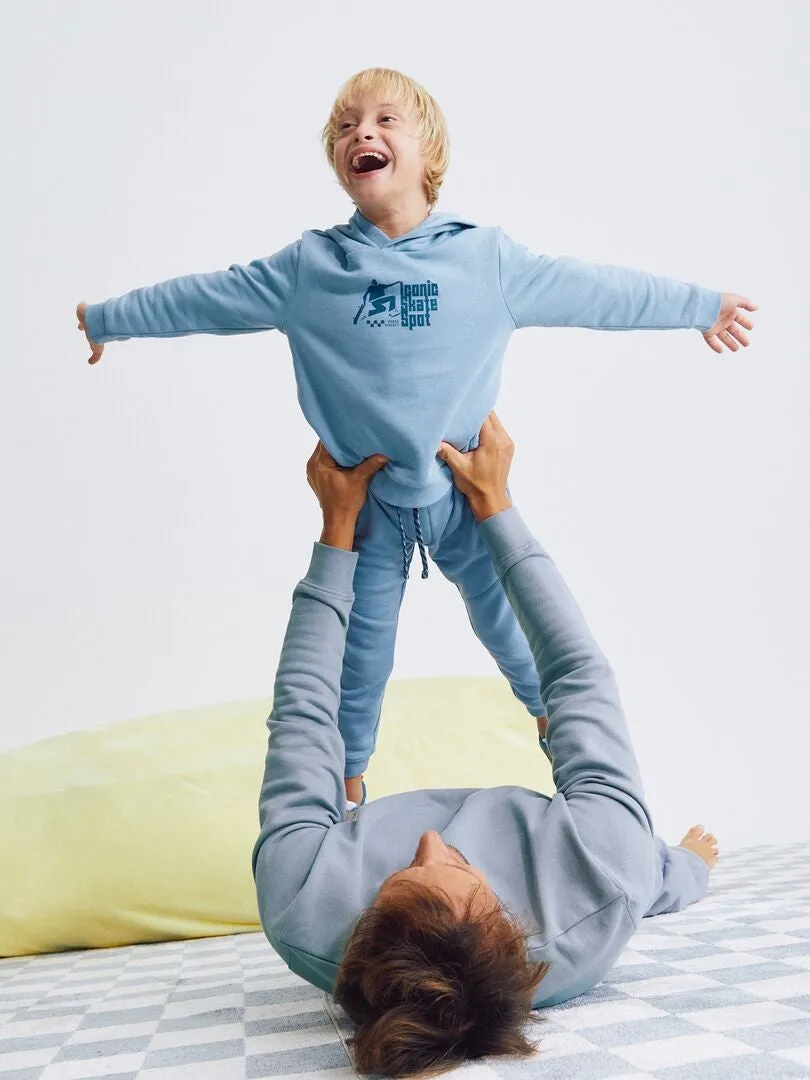 SUDADERA DE CHáNDAL CON CAPUCHA  AZUL