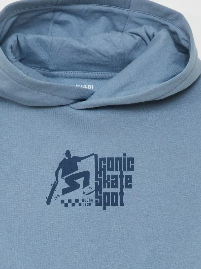 SUDADERA DE CHáNDAL CON CAPUCHA  AZUL