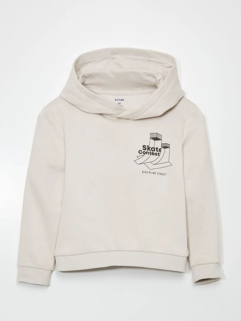 SUDADERA DE CHáNDAL CON CAPUCHA  BLANCO