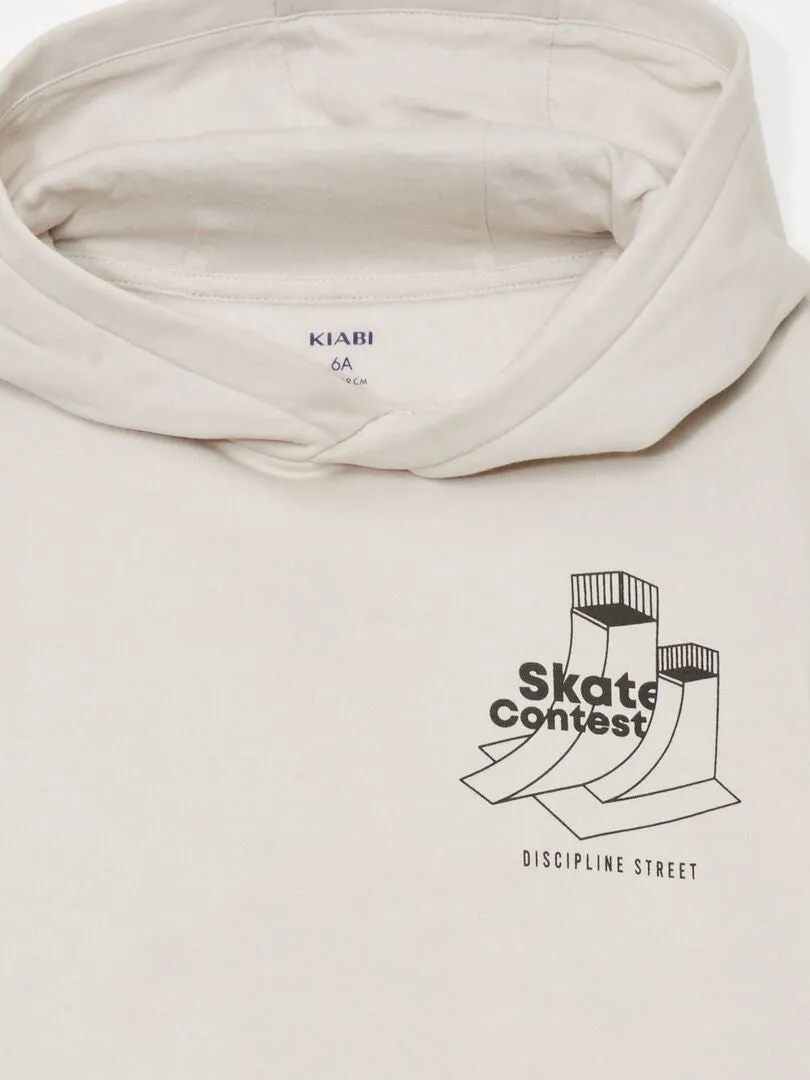 SUDADERA DE CHáNDAL CON CAPUCHA  BLANCO