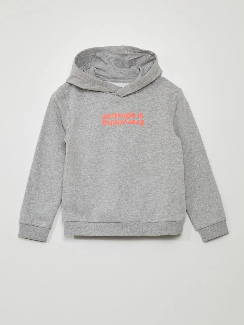 SUDADERA DE CHáNDAL CON CAPUCHA  GRIS