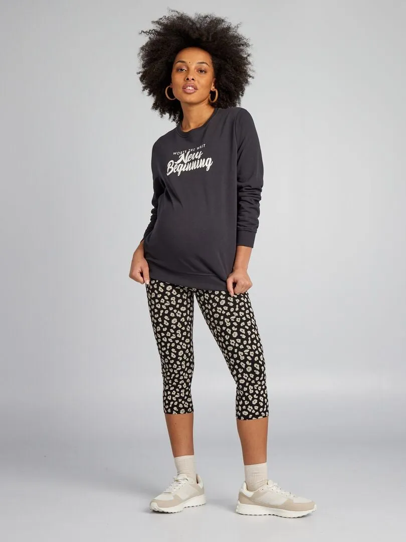 SUDADERA DE LACTANCIA CON ABERTURAS LATERALES  NEGRO