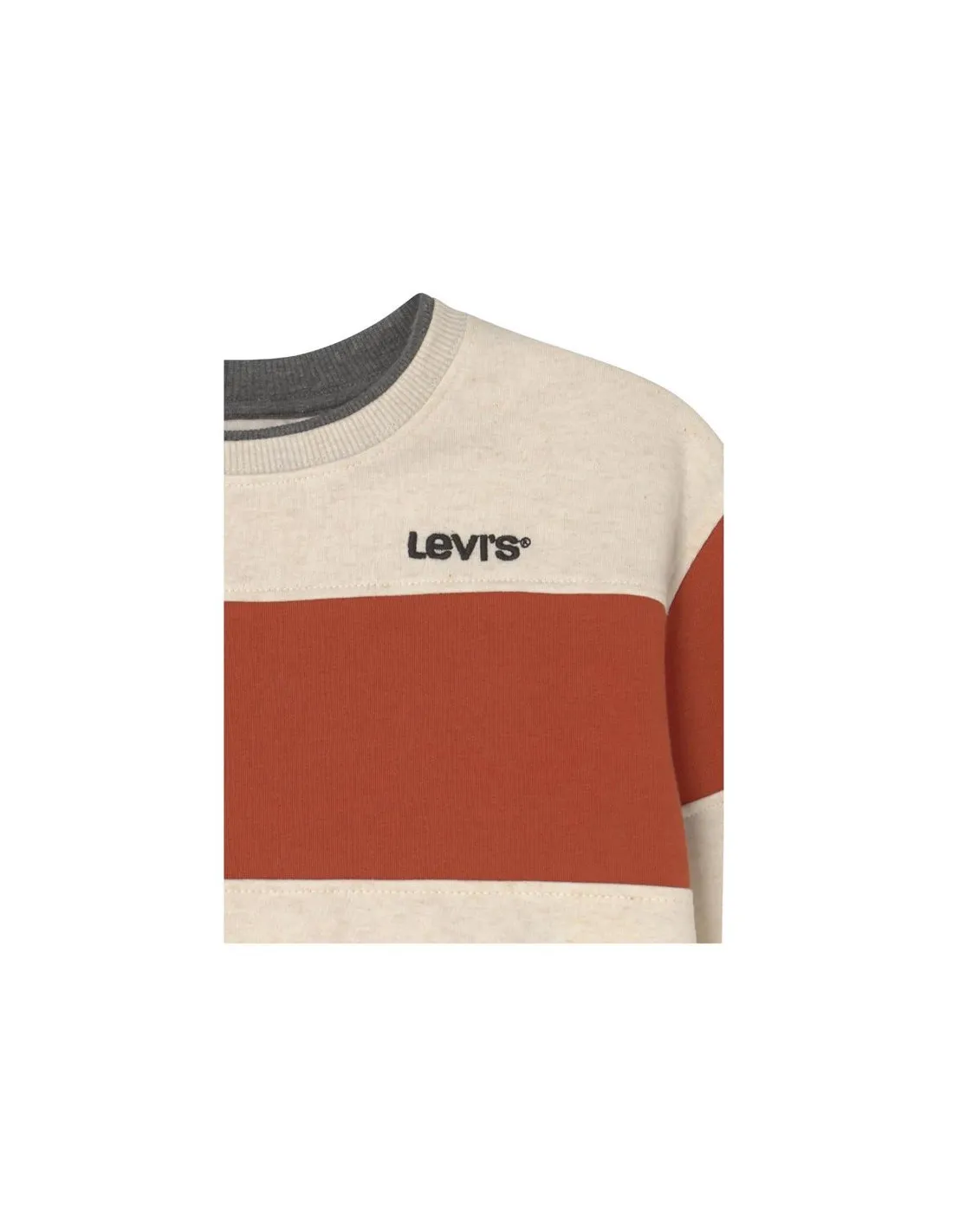 Sudadera Levi's Colorblock Crewneck Boy Oatmeal