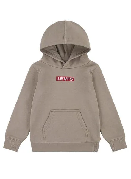 Sudadera Levis Boxtab Pullover Marrón Para Niño