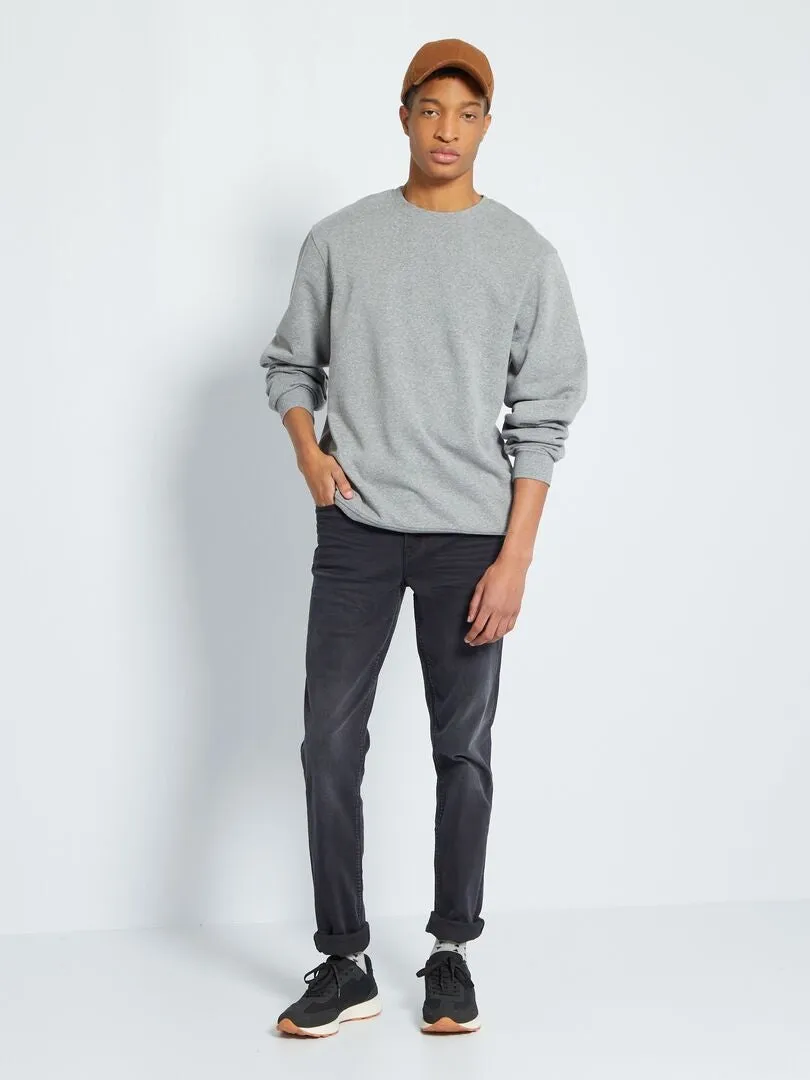 SUDADERA LISA CON CUELLO REDONDO +1,90 M  GRIS