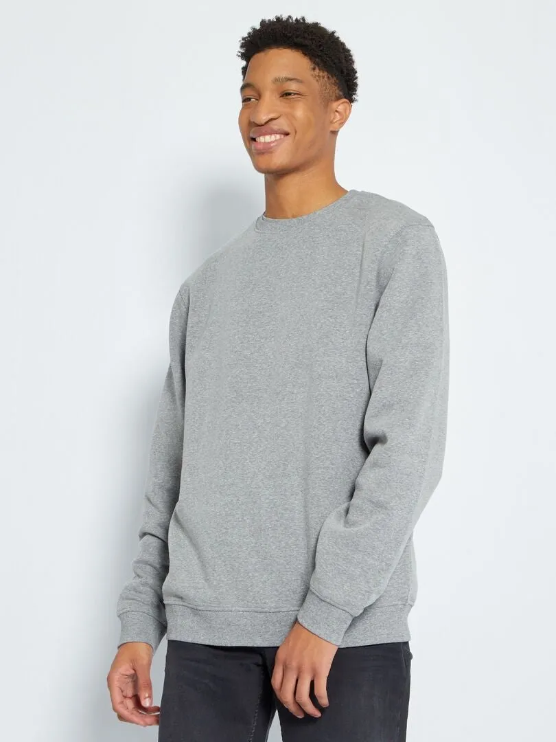 SUDADERA LISA CON CUELLO REDONDO +1,90 M  GRIS
