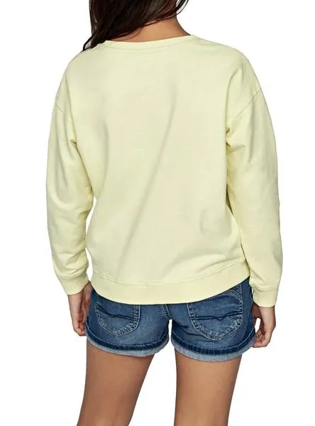 sudadera pepe jeans rose amarillo para niña