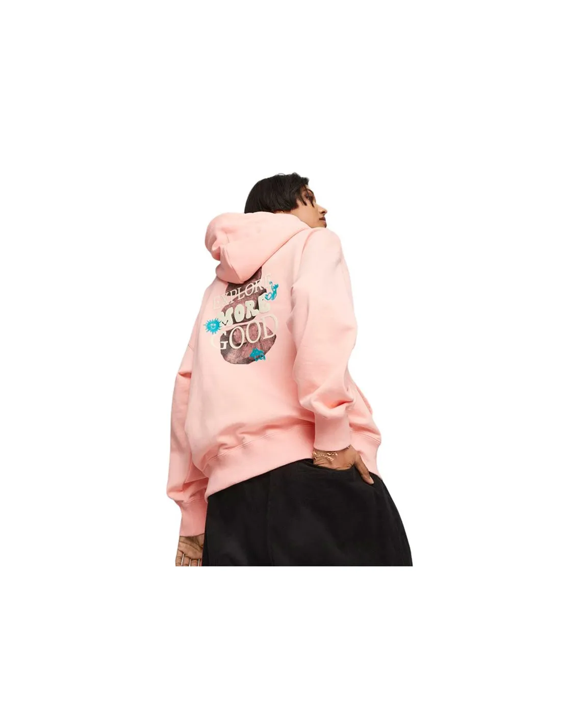 Sudadera Puma Downtown Oversized G Mujer Rosa