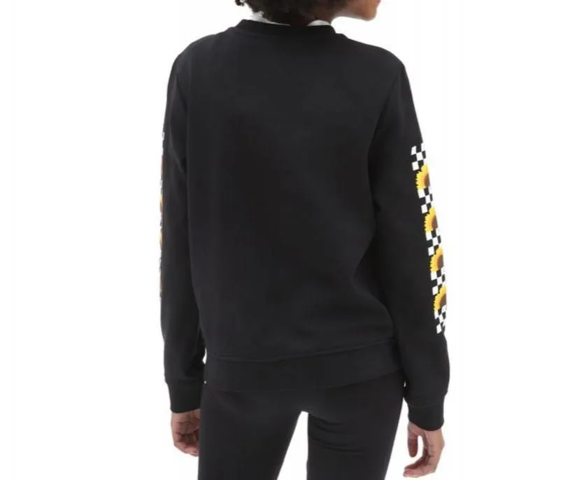 Sudadera Vans Sunlit Crew Fleece Niñas Negro/Flores