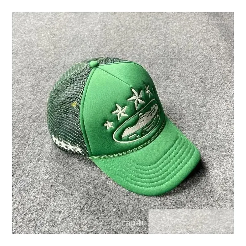 Tapas de pelota 2024 Llegó estrella bordada para hombre béisbol malla camionero sombrero de verano snapback retro playa masculin