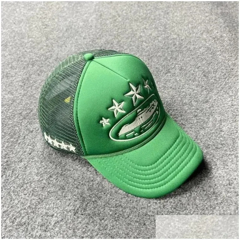 Tapas de pelota 2024 Llegó estrella bordada para hombre béisbol malla camionero sombrero de verano snapback retro playa masculin