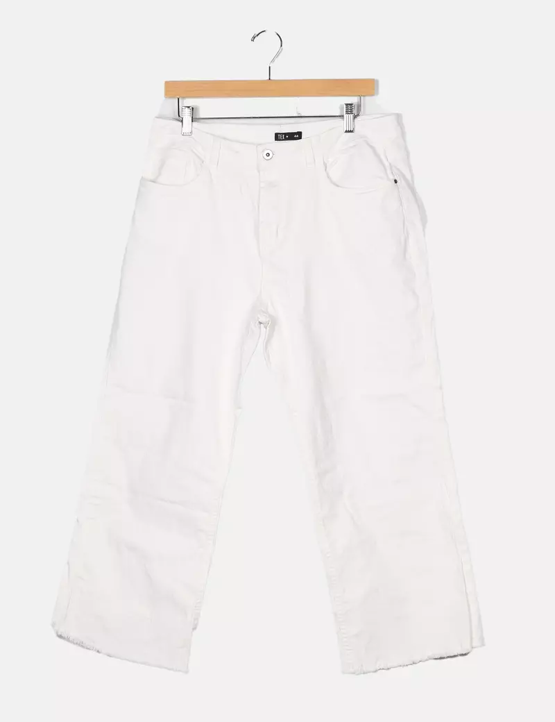 Tex Jeans blanco desflecado
