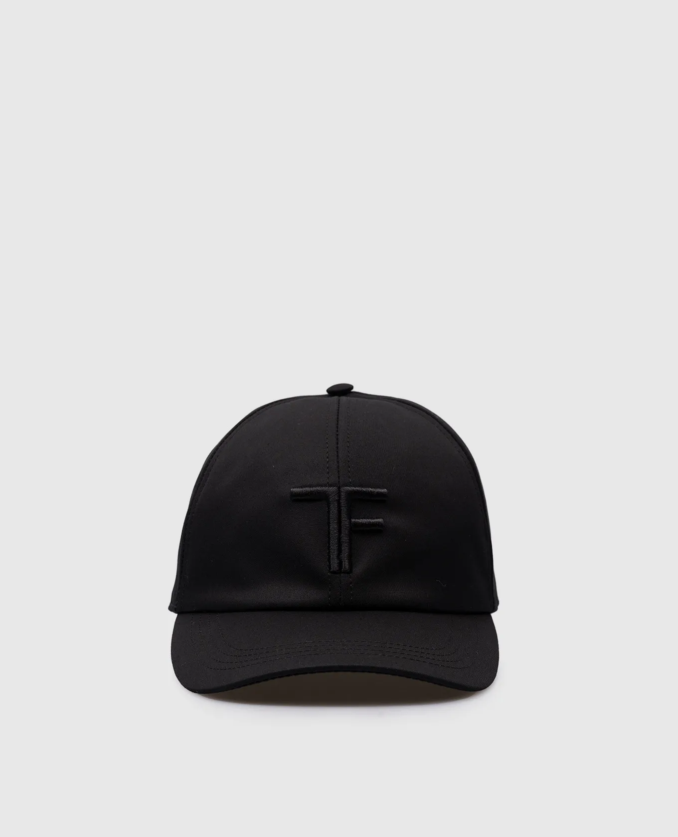 Tom Ford Black cap with TF logo embroidery