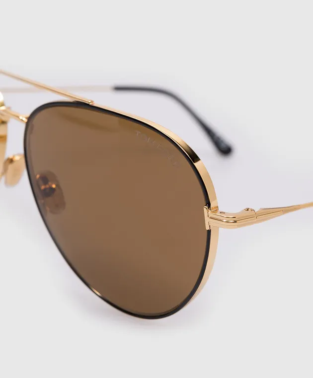 TOM FORD BLACK SUNGLASSES DASHEL02 WITH LOGO