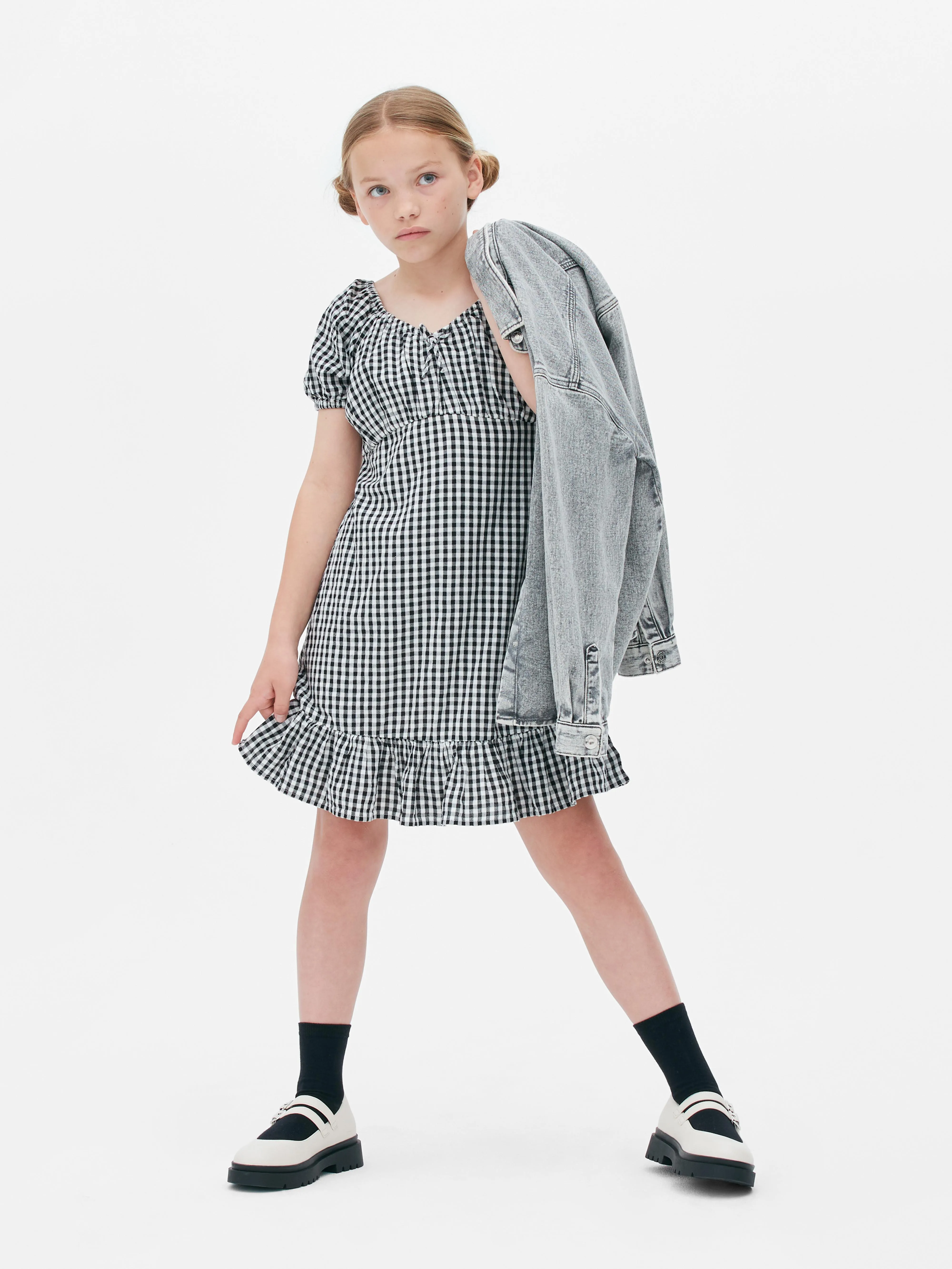 Vestido a capas con cuadros vichy