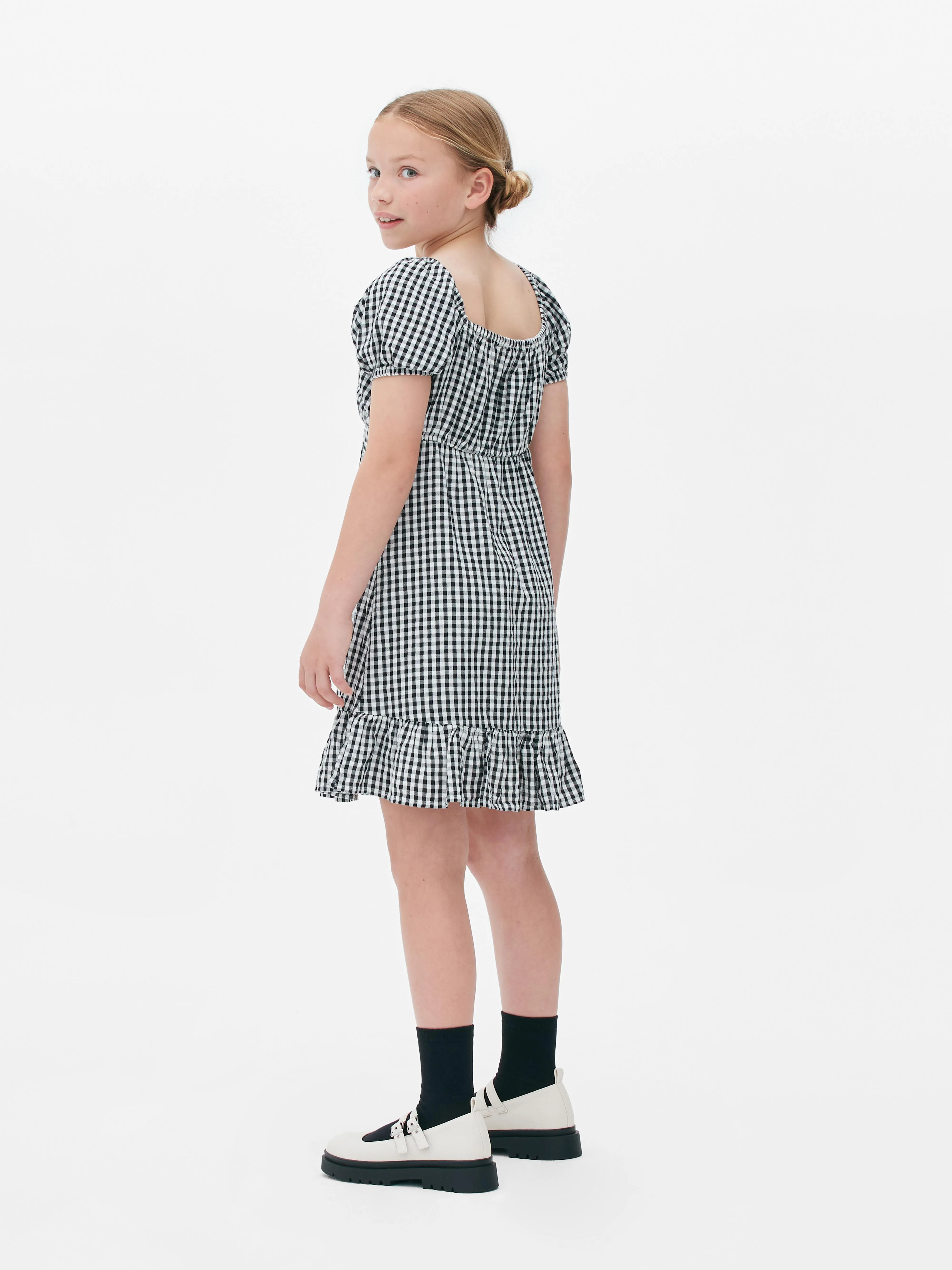 Vestido a capas con cuadros vichy