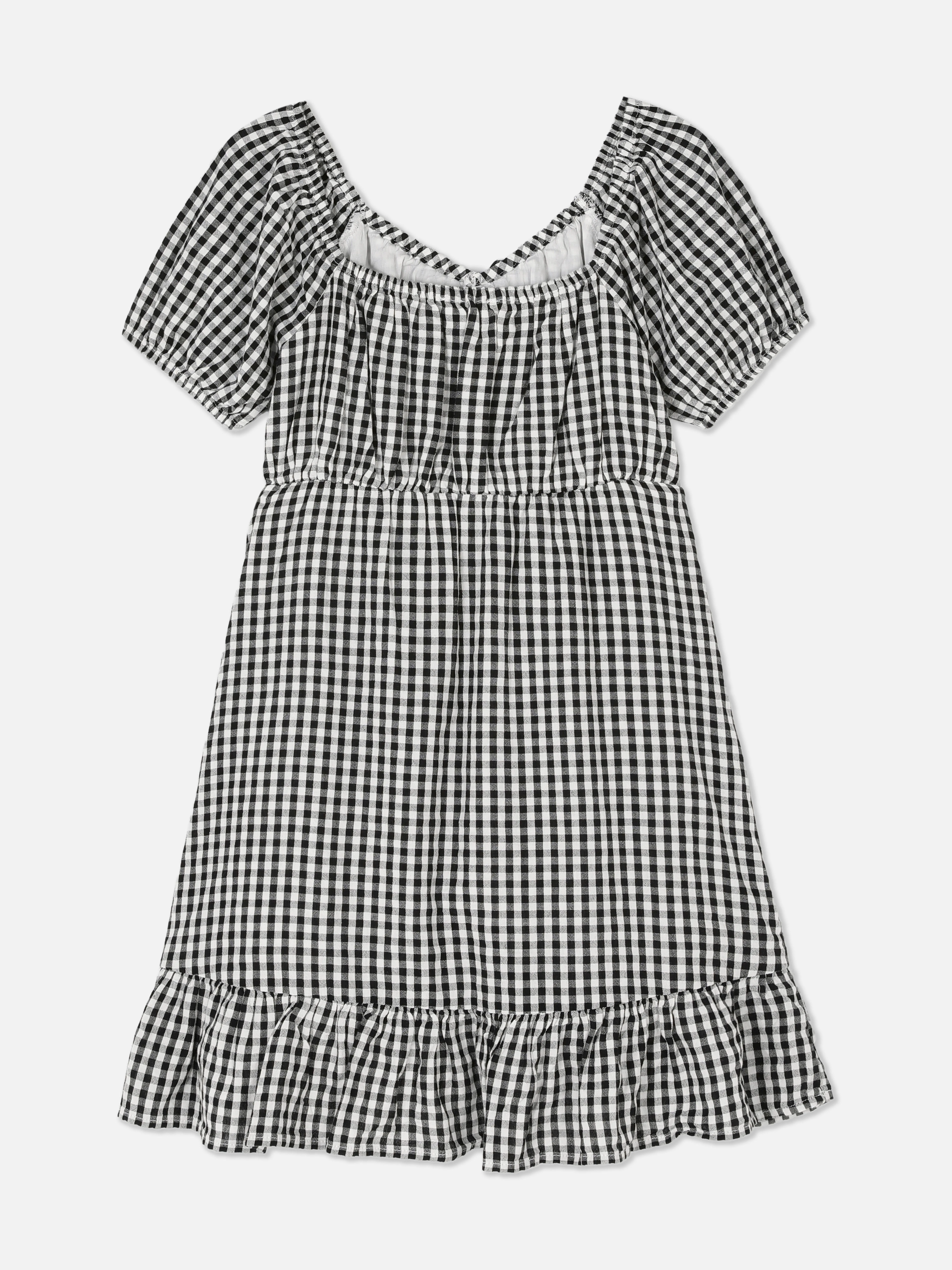 Vestido a capas con cuadros vichy