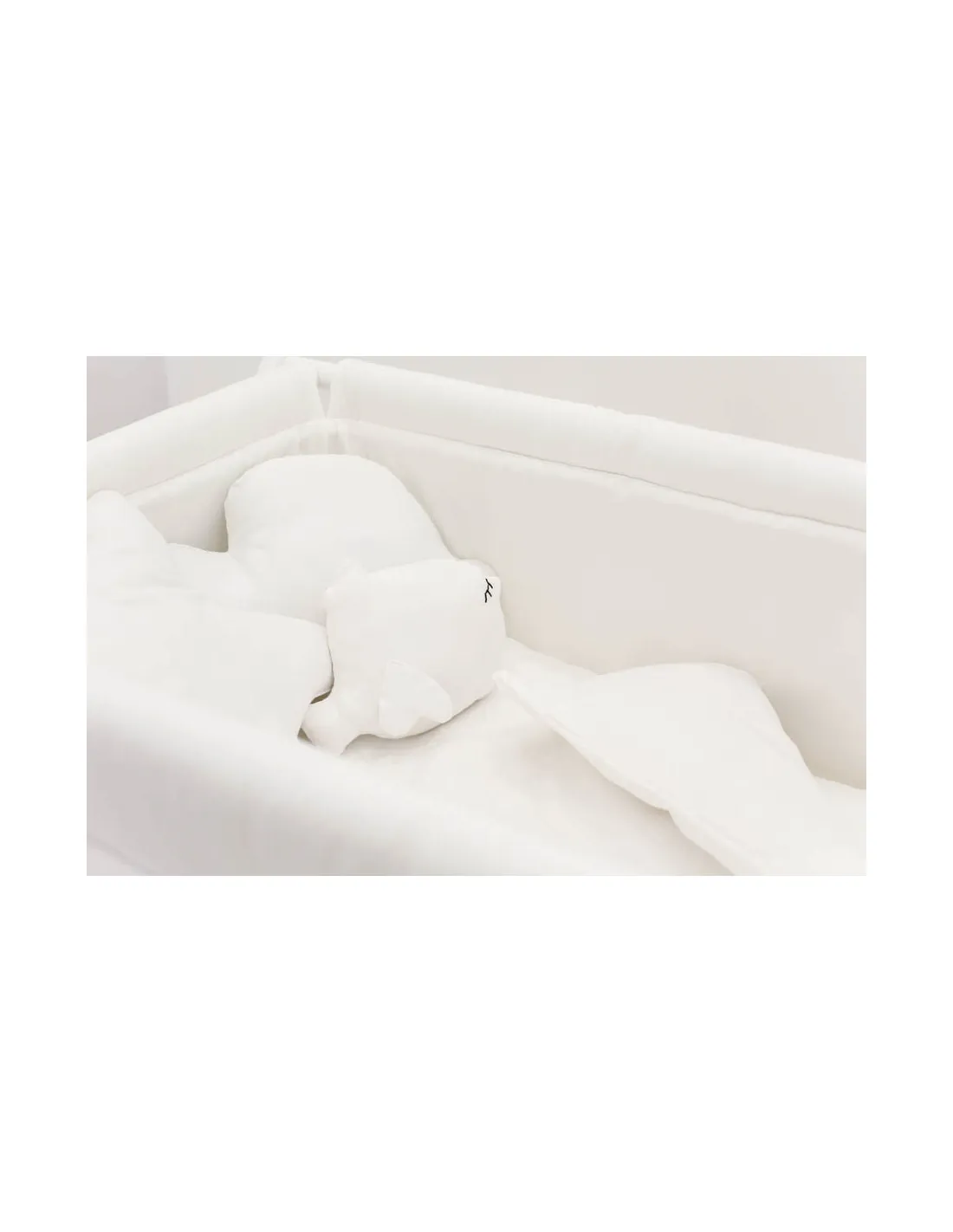 Vestidura de Minicuna bebé blanca de Cucos Baby
