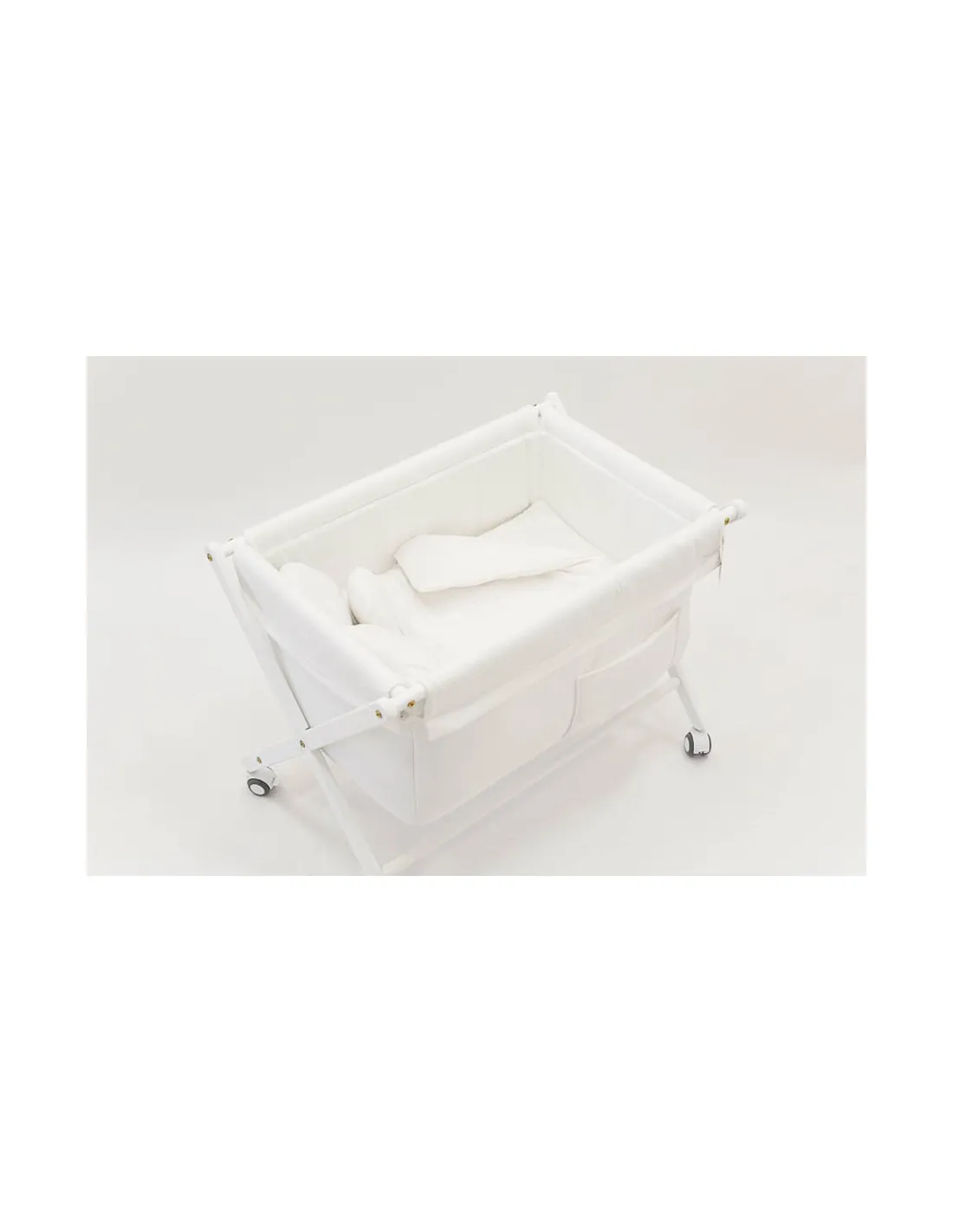 Vestidura de Minicuna bebé blanca de Cucos Baby