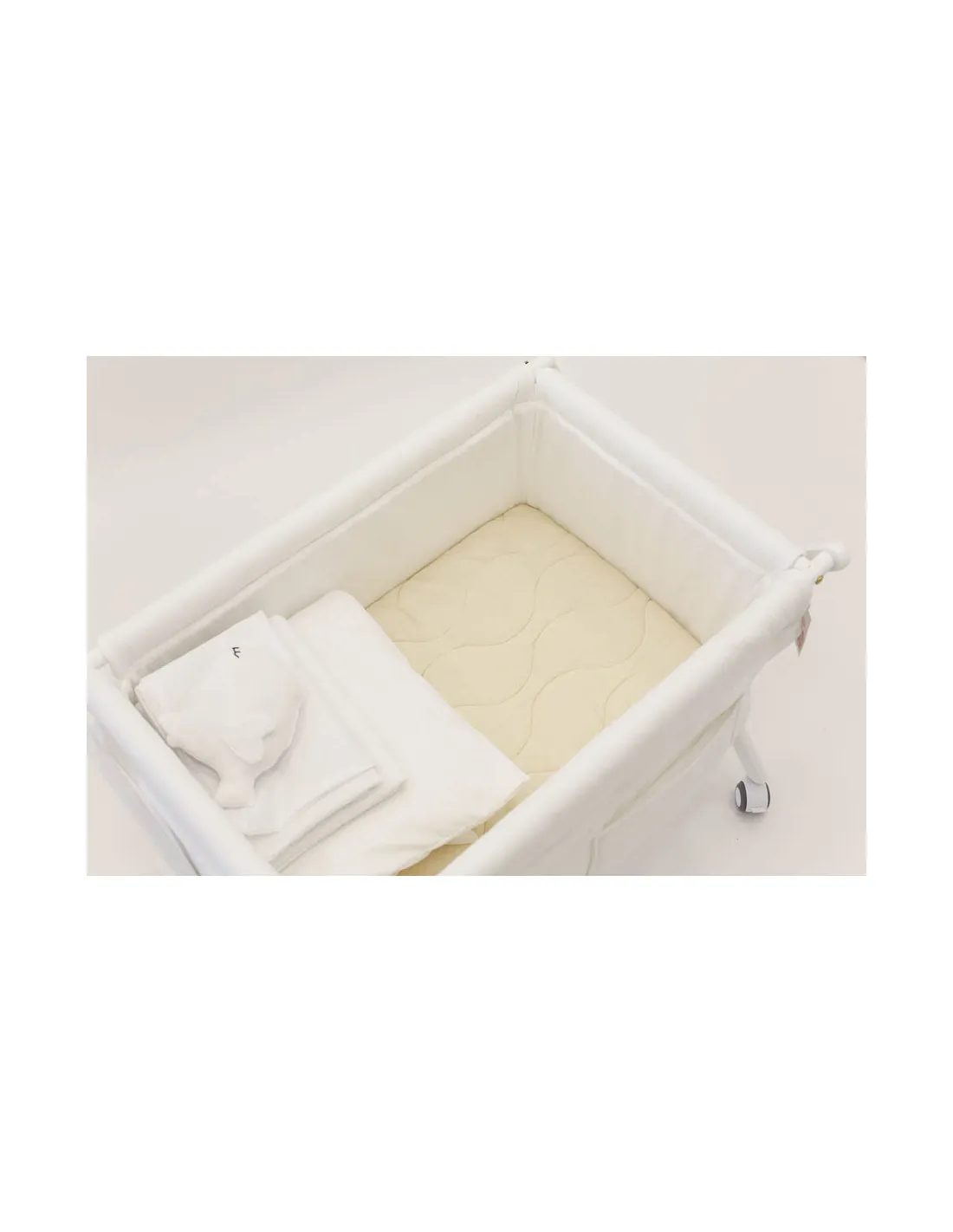 Vestidura de Minicuna bebé blanca de Cucos Baby