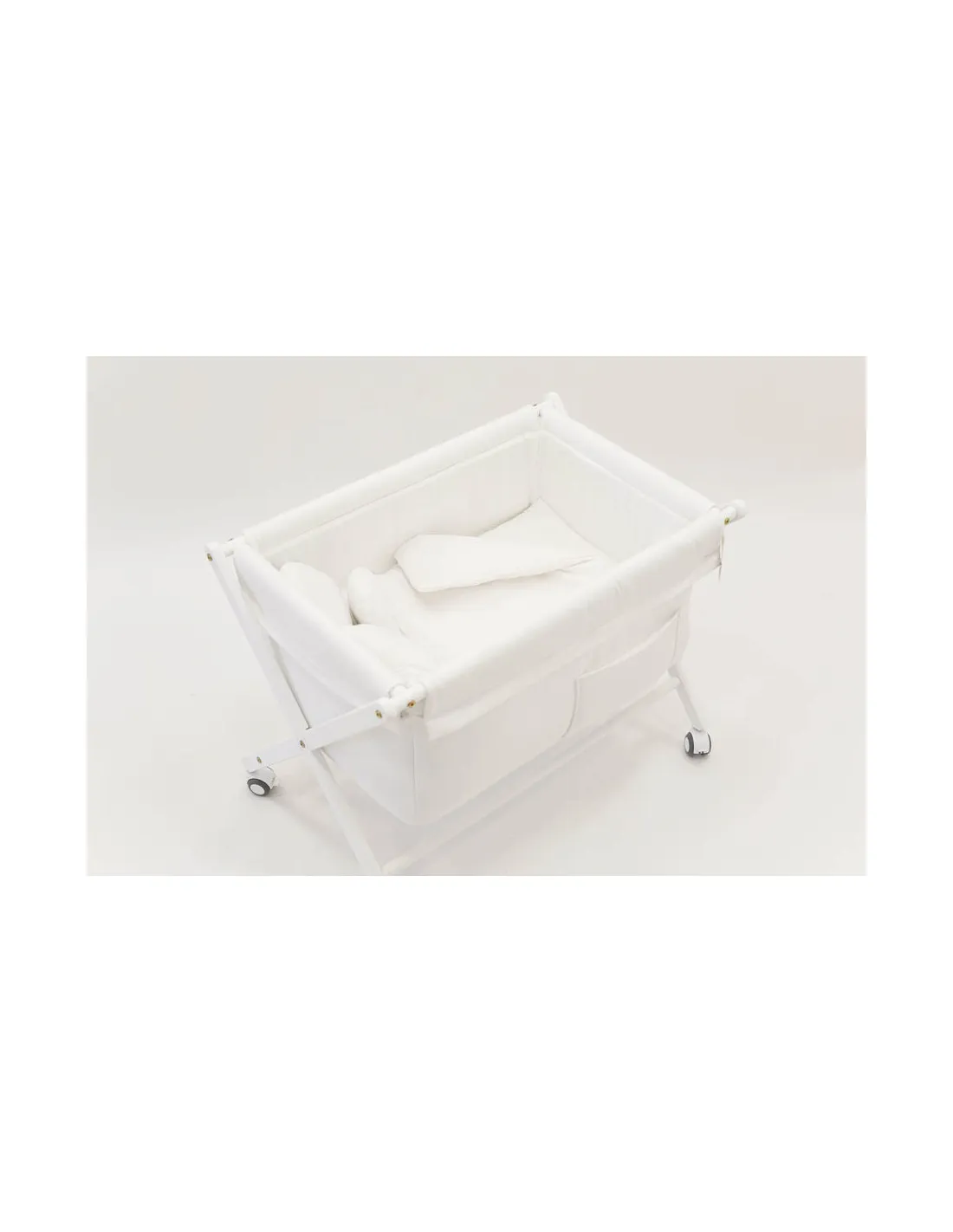 Vestidura de Minicuna bebé blanca de Cucos Baby