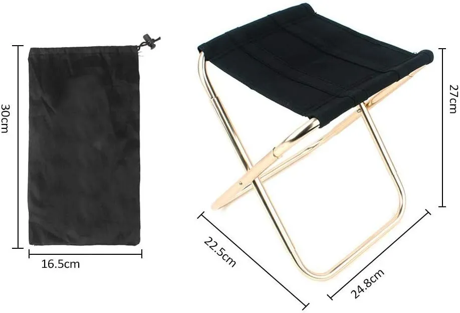 Xrten Viajes Taburete Plegable Portátil de Aluminio Ligero Pequeña para Camping  Pesca  Senderismo  Caza ect