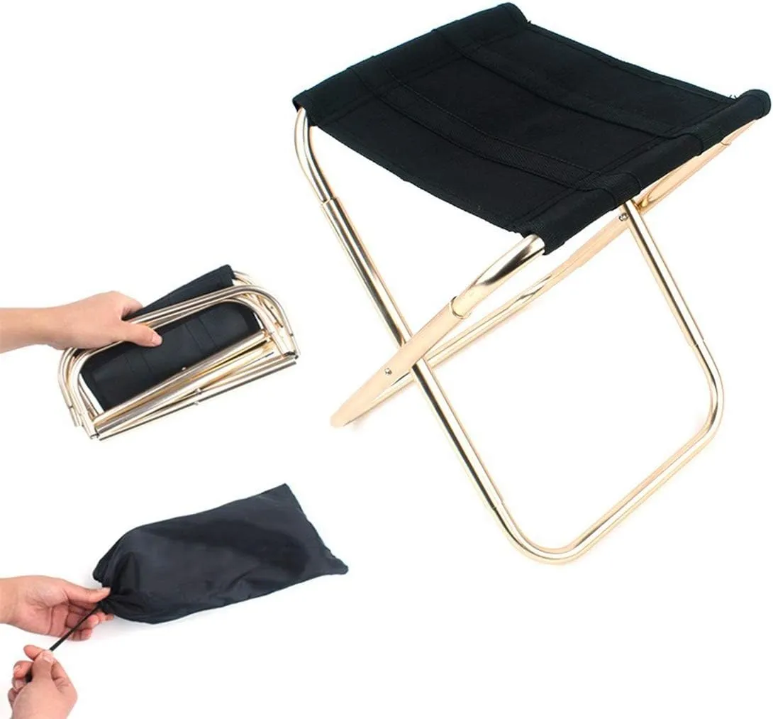Xrten Viajes Taburete Plegable Portátil de Aluminio Ligero Pequeña para Camping  Pesca  Senderismo  Caza ect