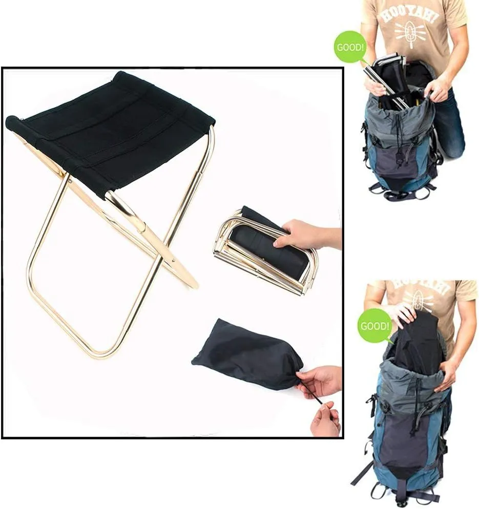Xrten Viajes Taburete Plegable Portátil de Aluminio Ligero Pequeña para Camping  Pesca  Senderismo  Caza ect