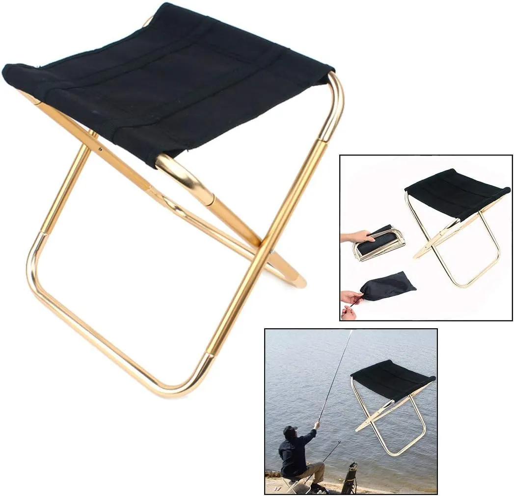 Xrten Viajes Taburete Plegable Portátil de Aluminio Ligero Pequeña para Camping  Pesca  Senderismo  Caza ect