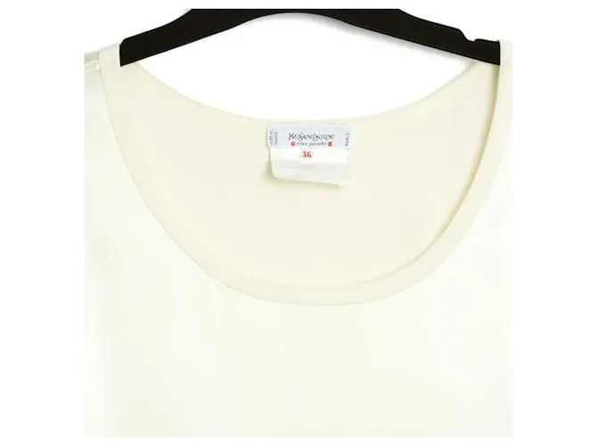 Yves Saint Laurent TANK TOP MARFIL ES36/38 Crudo 