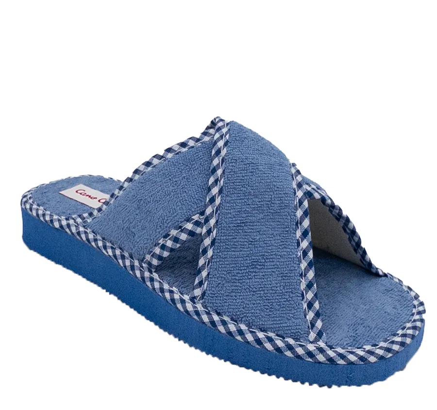 ZAPATILLA DE CASA CANO CONFORT 290 CÓMODA FRESCA LIGERA ABIERTA PALA CRUZADA PARA MUJER RIZO AGUAMAR 26148