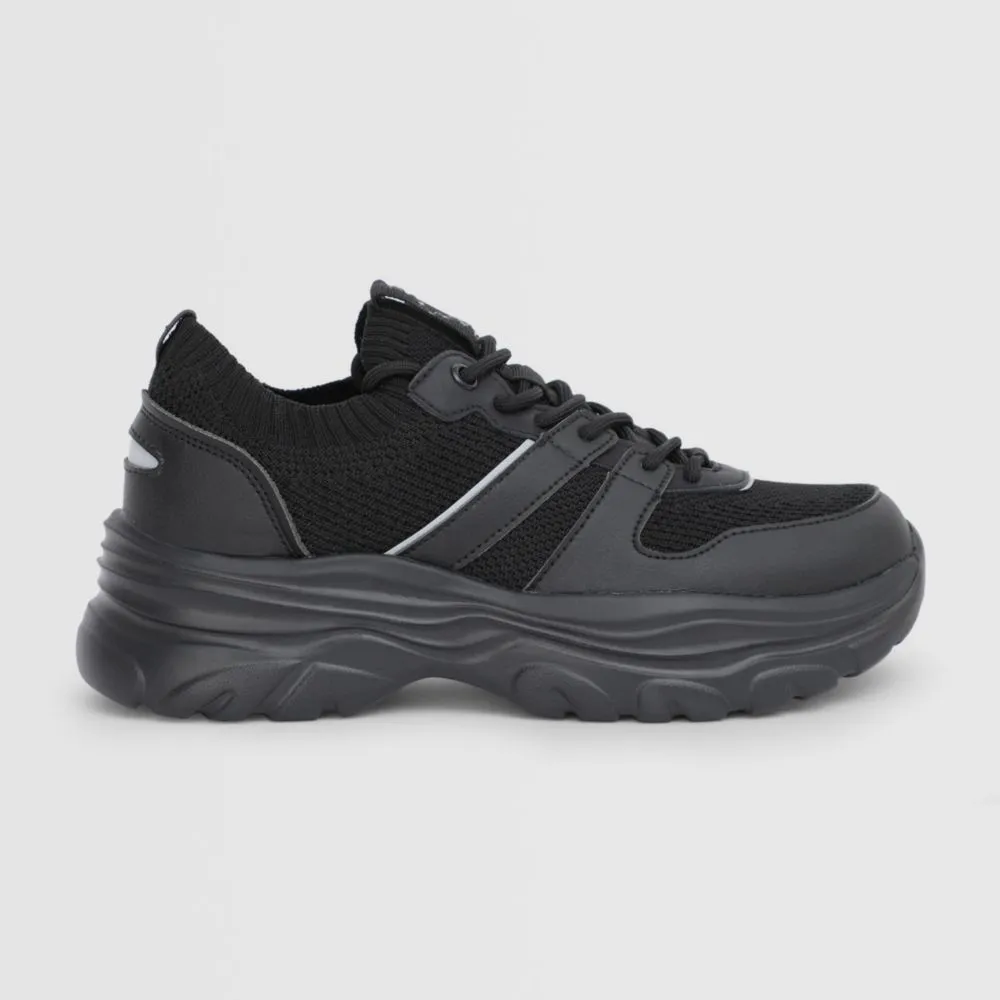 Zapatillas Urbanas Malabar Para Mujer Chunkmedia Negro