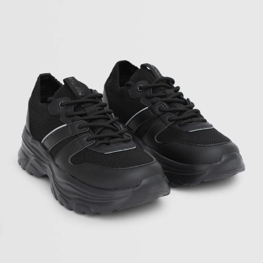 Zapatillas Urbanas Malabar Para Mujer Chunkmedia Negro