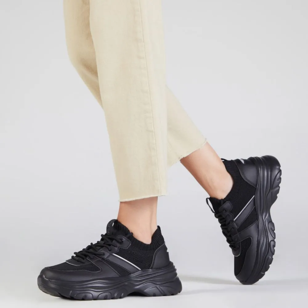 Zapatillas Urbanas Malabar Para Mujer Chunkmedia Negro