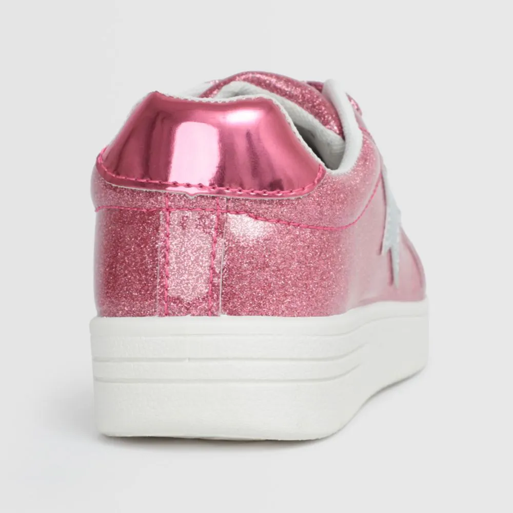 Zapatillas Urbanas Para Niña Circus Pu Glitter Fucsia