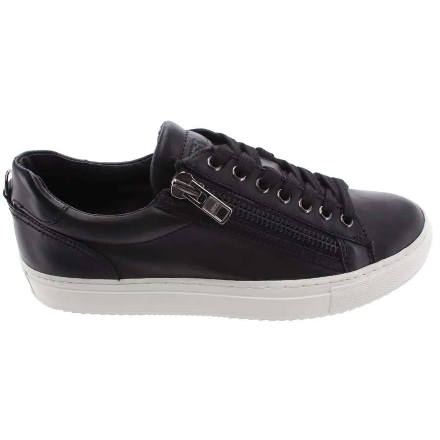 Zapatos Hombres Top Fashion Sneakers CULT Bowie Leather Negro Low British Style