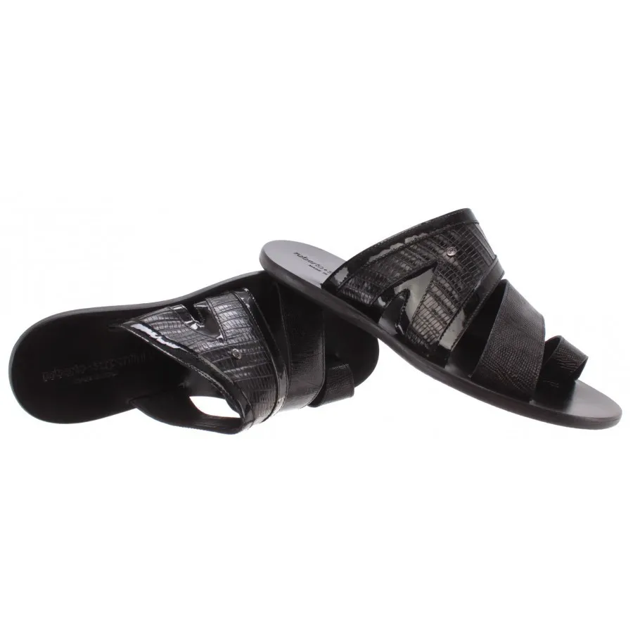 Zapatos Hombres Zapatillas ROBERTO SERPENTINI RS 1971 Teyus Nero Cuero Negro New