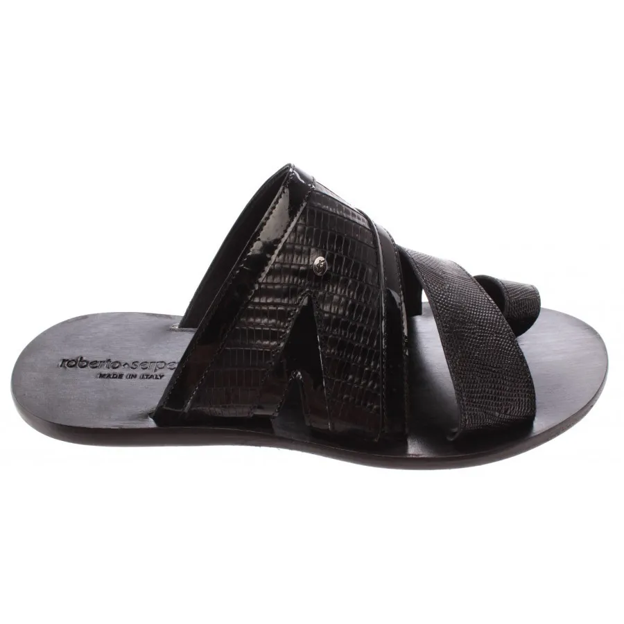 Zapatos Hombres Zapatillas ROBERTO SERPENTINI RS 1971 Teyus Nero Cuero Negro New