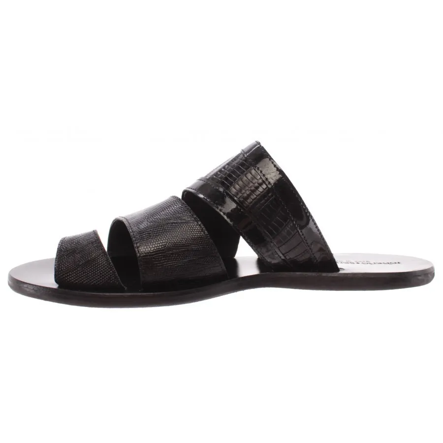 Zapatos Hombres Zapatillas ROBERTO SERPENTINI RS 1971 Teyus Nero Cuero Negro New