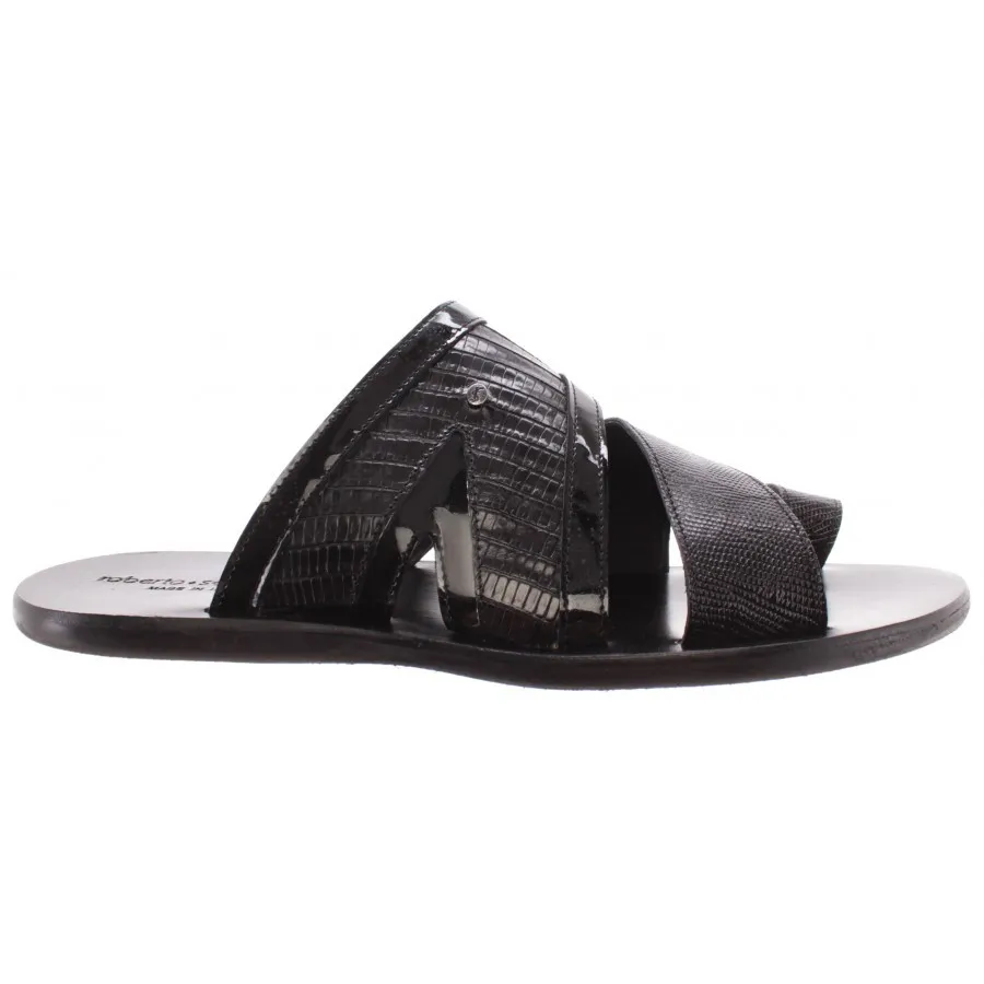Zapatos Hombres Zapatillas ROBERTO SERPENTINI RS 1971 Teyus Nero Cuero Negro New