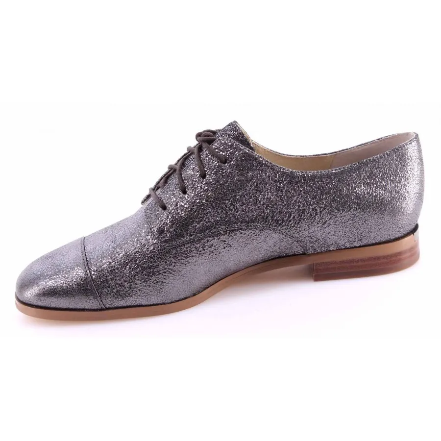 Zapatos Mujer MICHAEL KORS Pierce Lace Up Gunmetal Sparkle Metallic New Nuevo